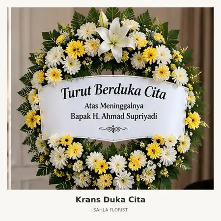Krans Bunga Duka Blok M